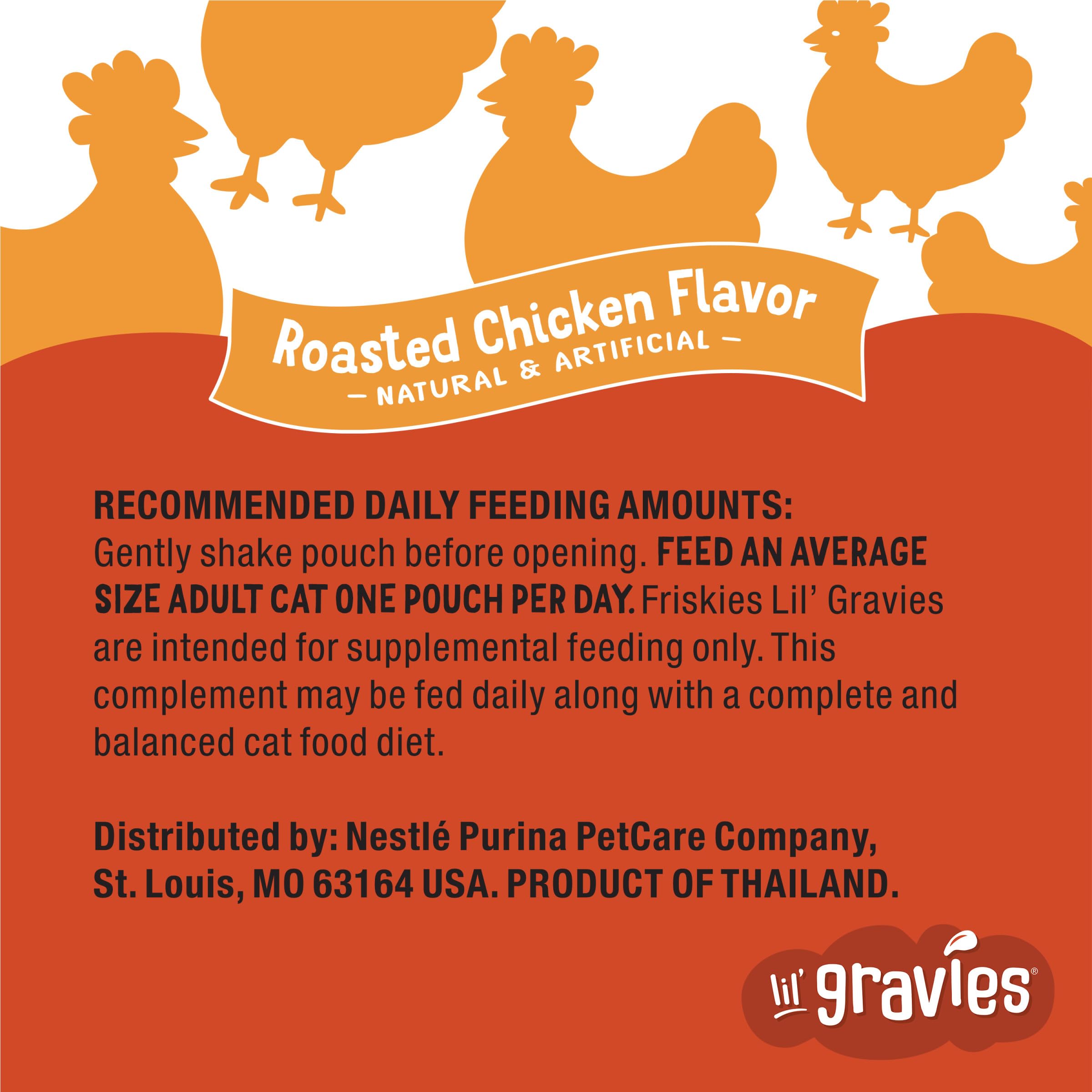Sabor pollo de Friskies Lil’ Gravies para gatos adultos