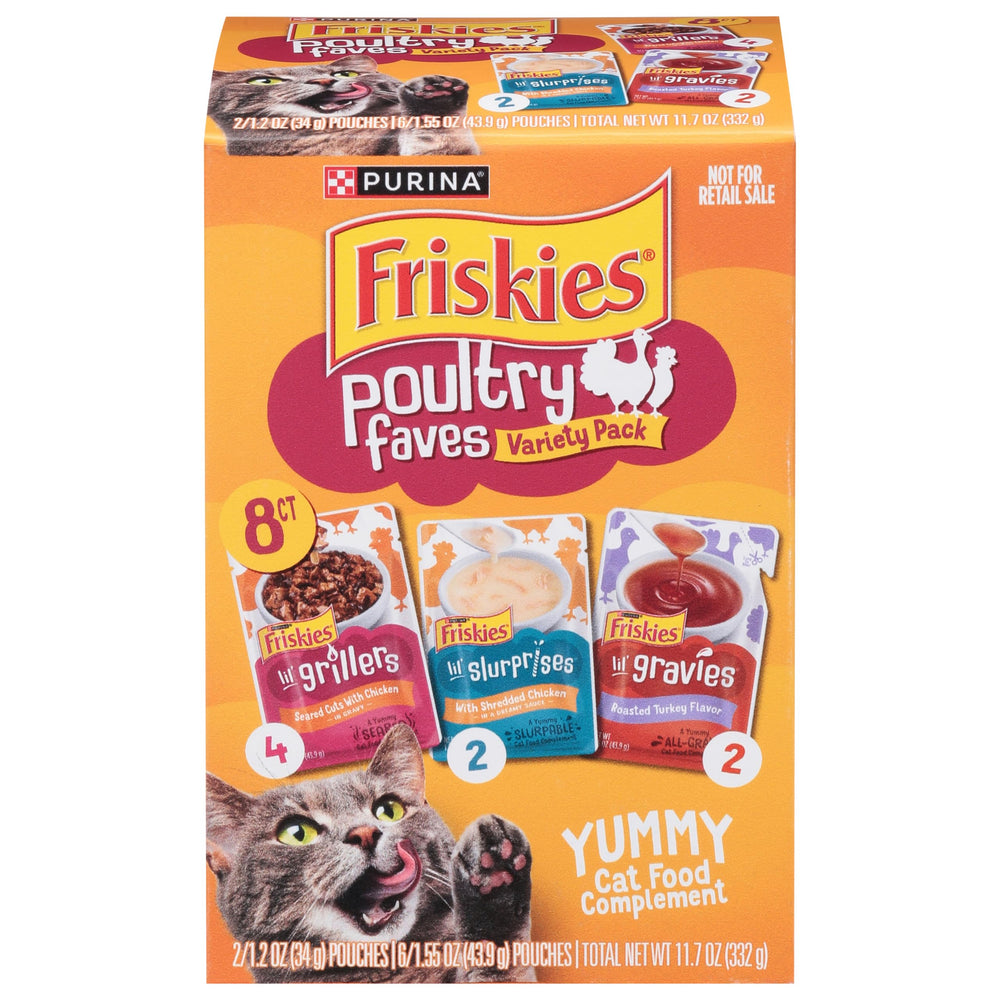 Friskies Lil Grillers envase cerrado, complemento sabroso para la cena de gatos