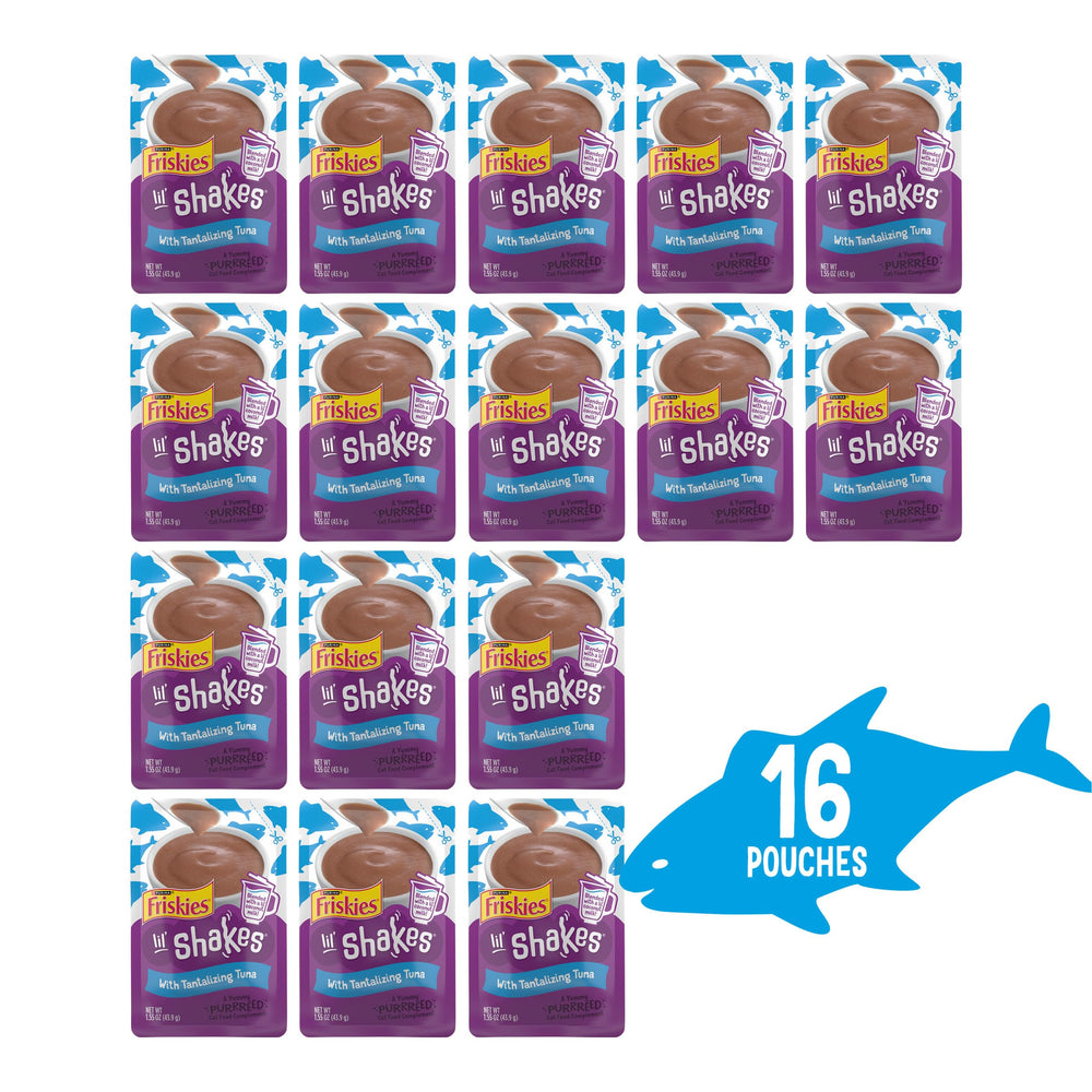 Friskies Lil’ Shakes coco leche, topper cremoso para lamidos.