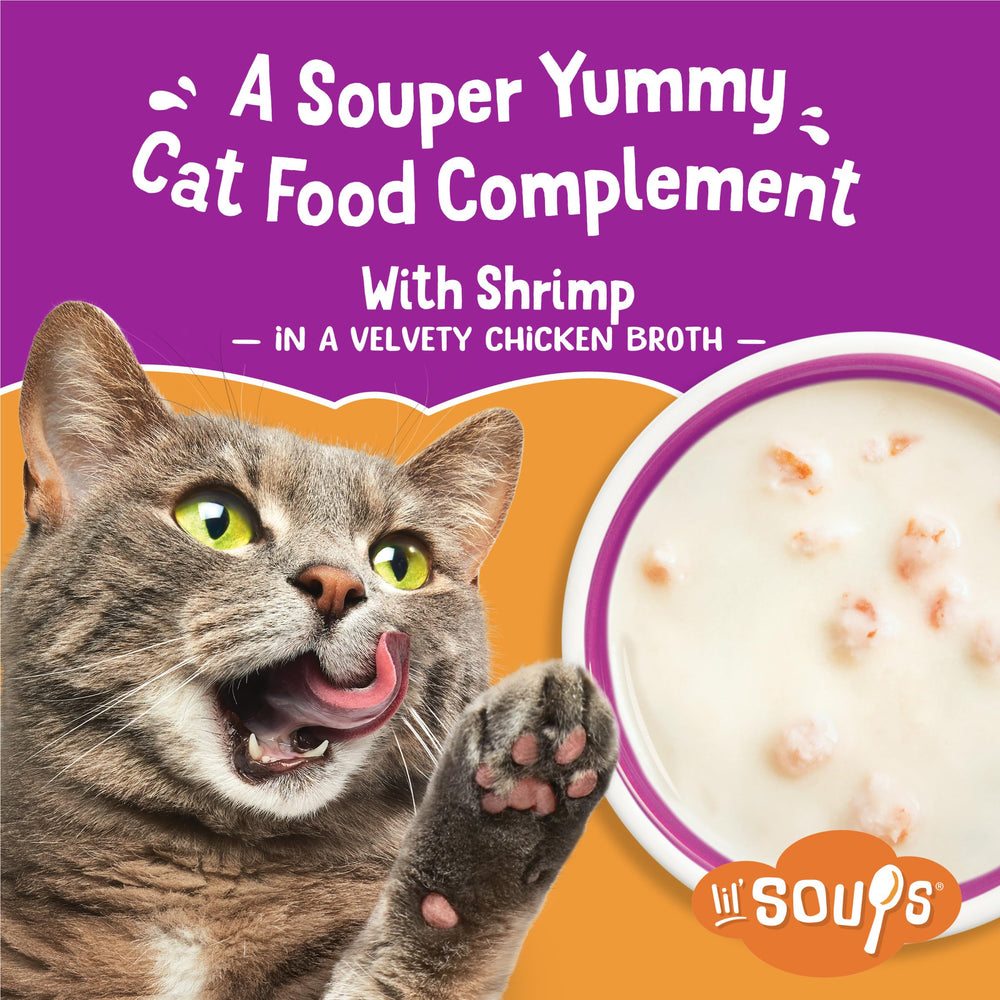 Caldito aterciopelado de Friskies Lil’ Sopas brinda sabor y humedad.