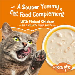 Friskies Lil' Soups caldo de atún cremoso, sabor suave para gatos