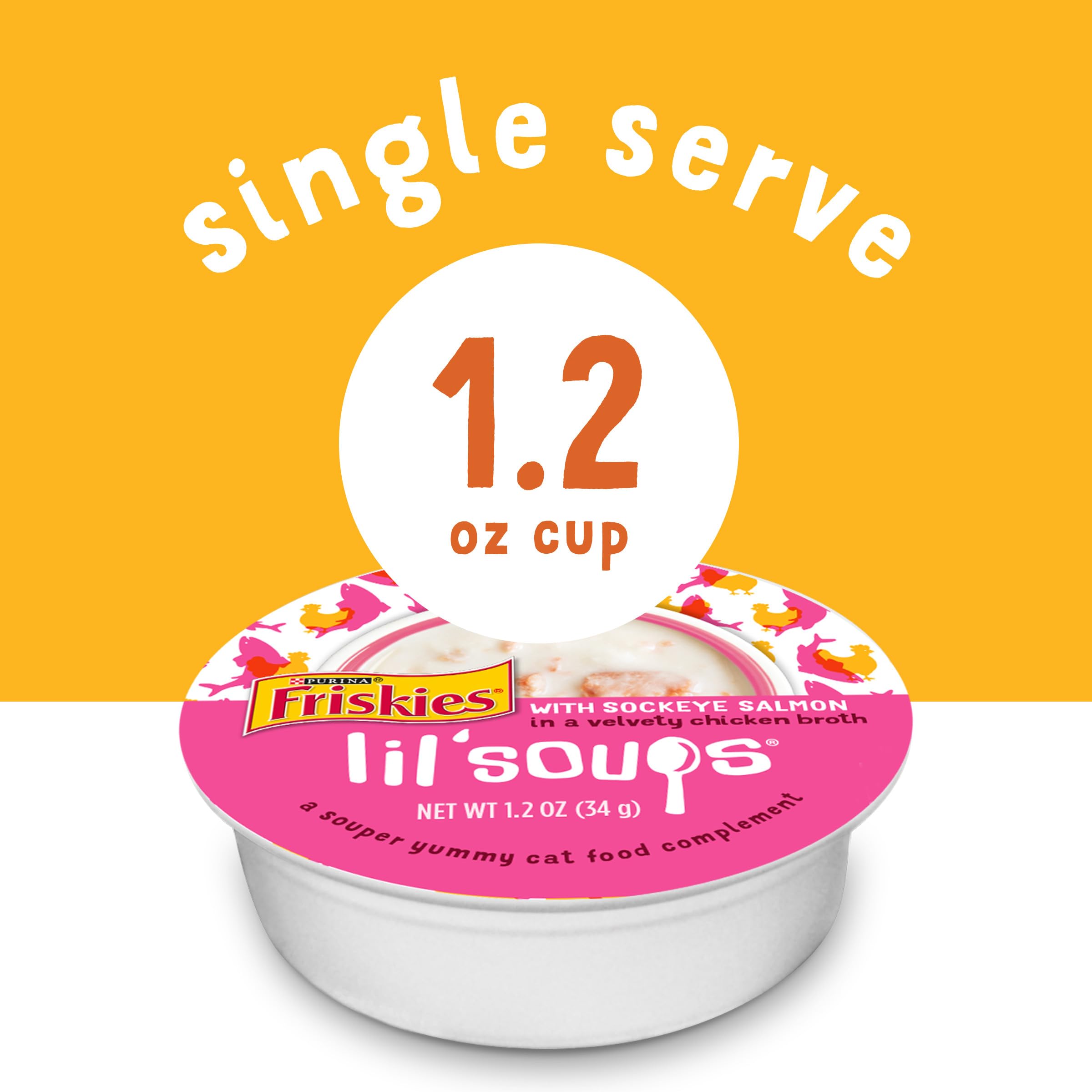 Friskies Lil' Soups camarón, tarrina con textura suave para complementar