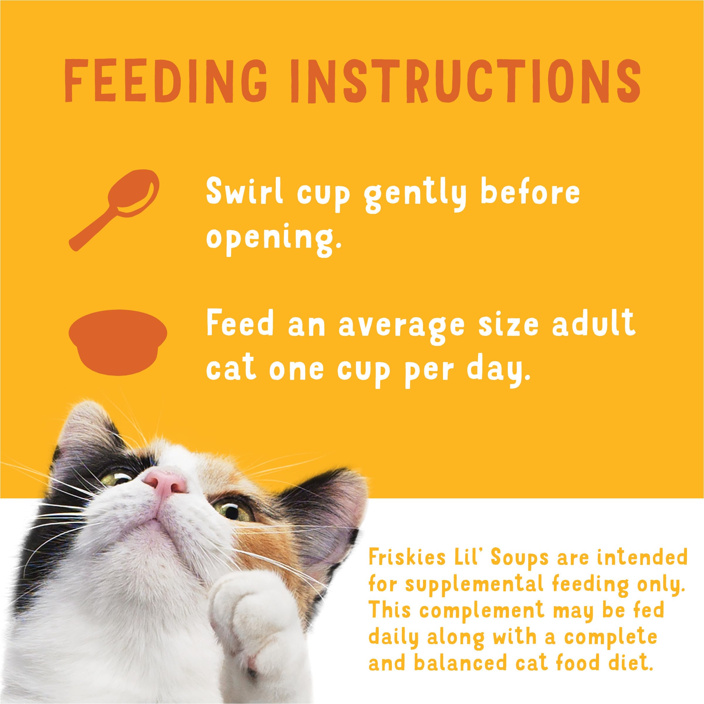 Gato disfrutando Lil' Soups como complemento sabroso