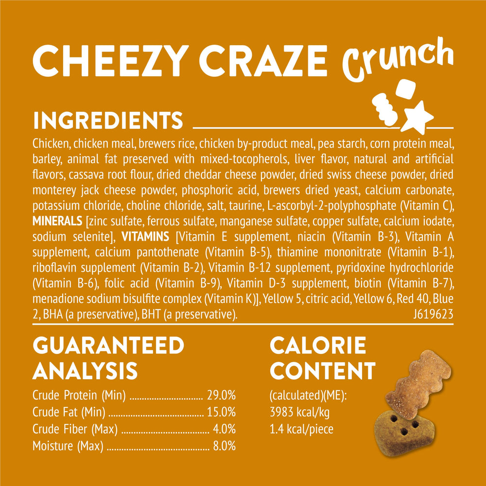 Friskies Party Mix Cheezy Craze Crunch, snack para premio entre comidas.