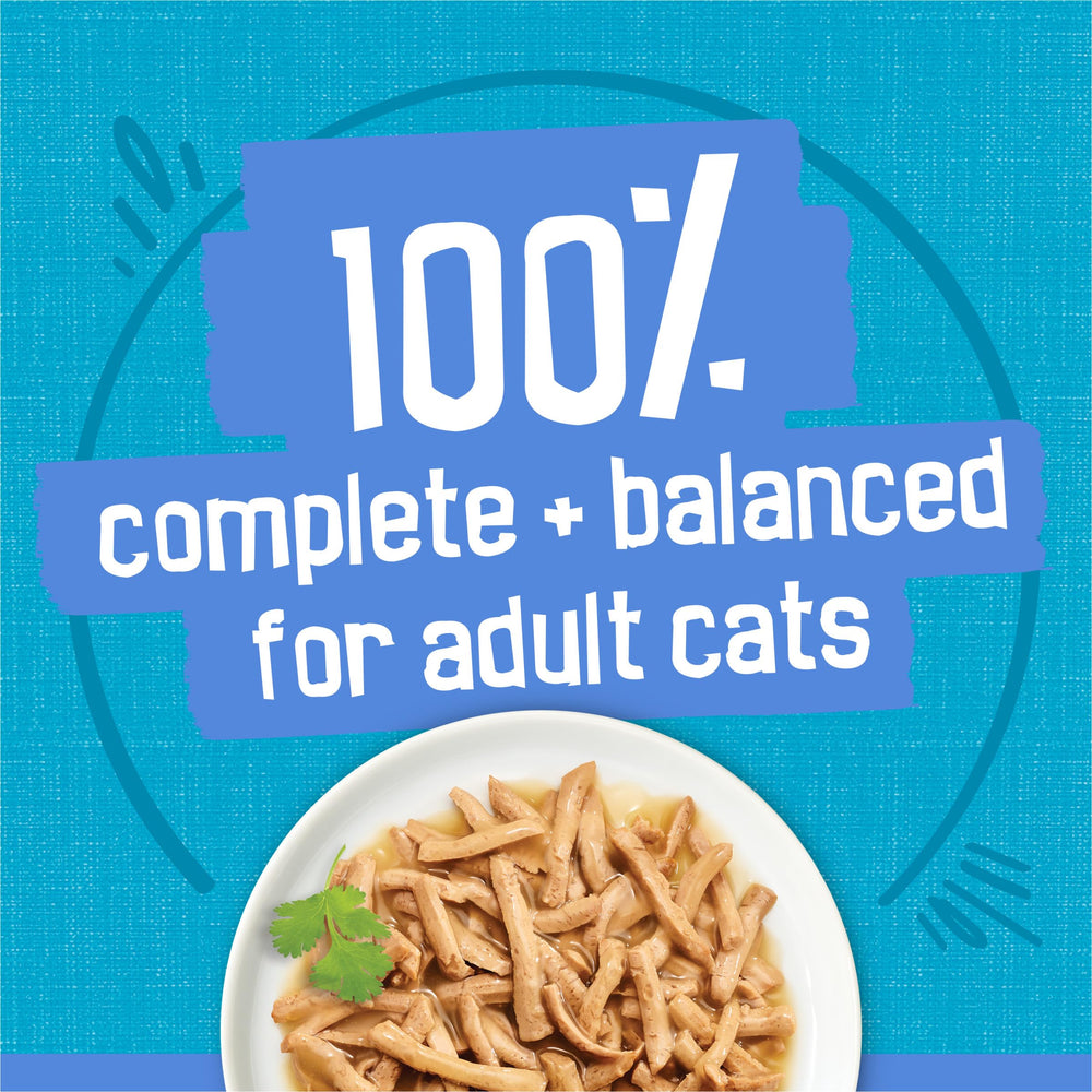 Nutrición completa y balanceada para gatos adultos y gatitos