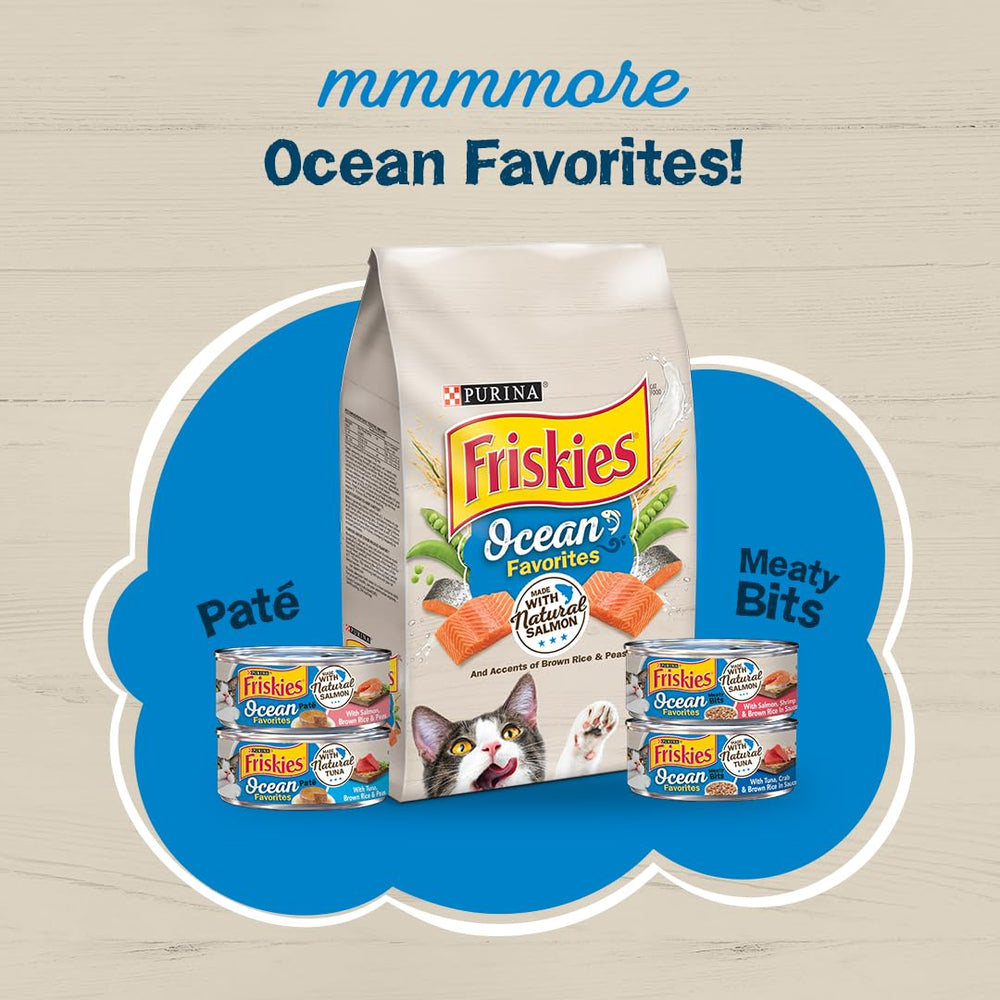 Friskies Ocean Favorites sin colorantes ni conservantes artificiales.