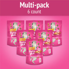 Friskies Party Mix California Crunch pavo y tocino, sabor atractivo para gatos adultos.
