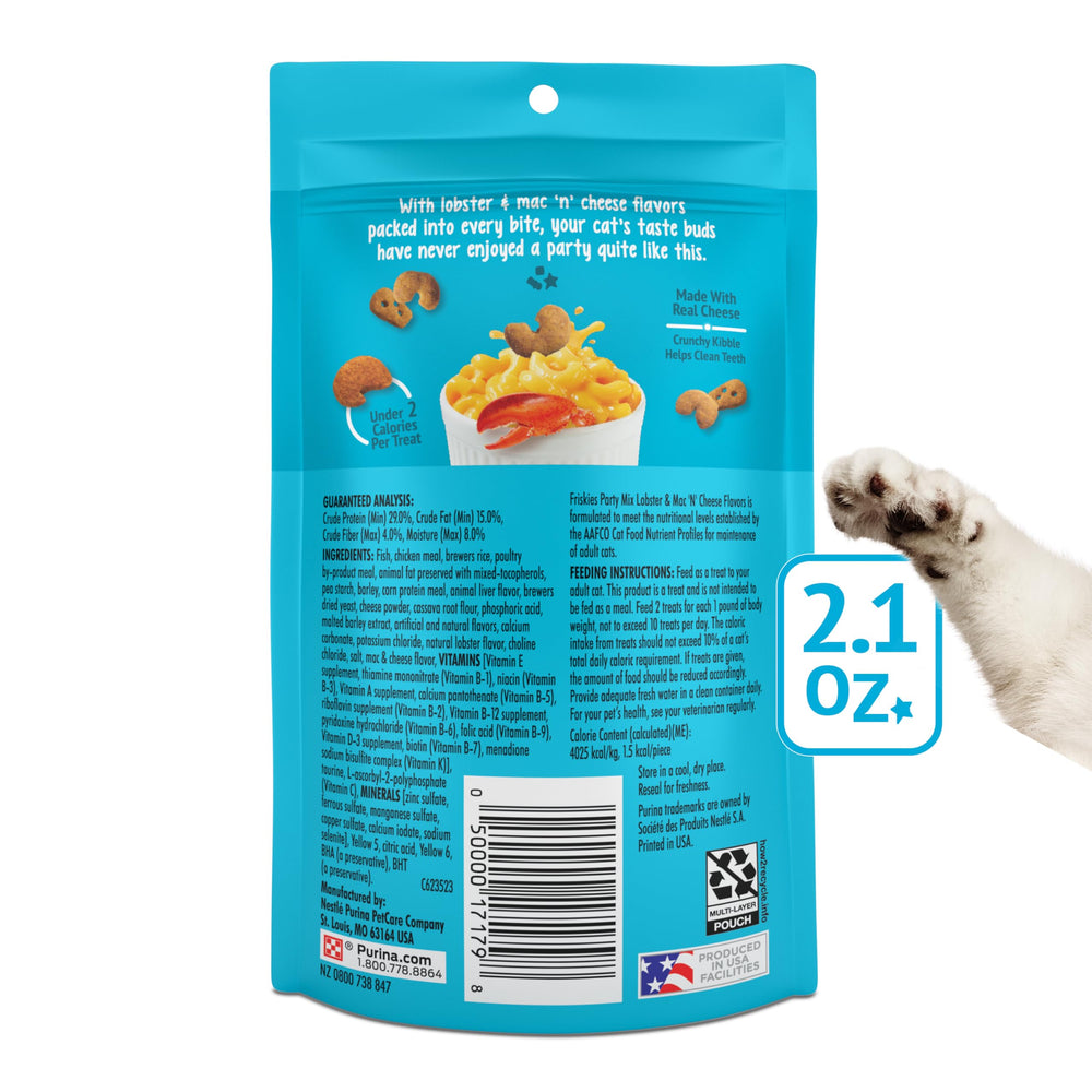 Friskies Paquete 10 Bolsas: empaque práctico para el premio diario.