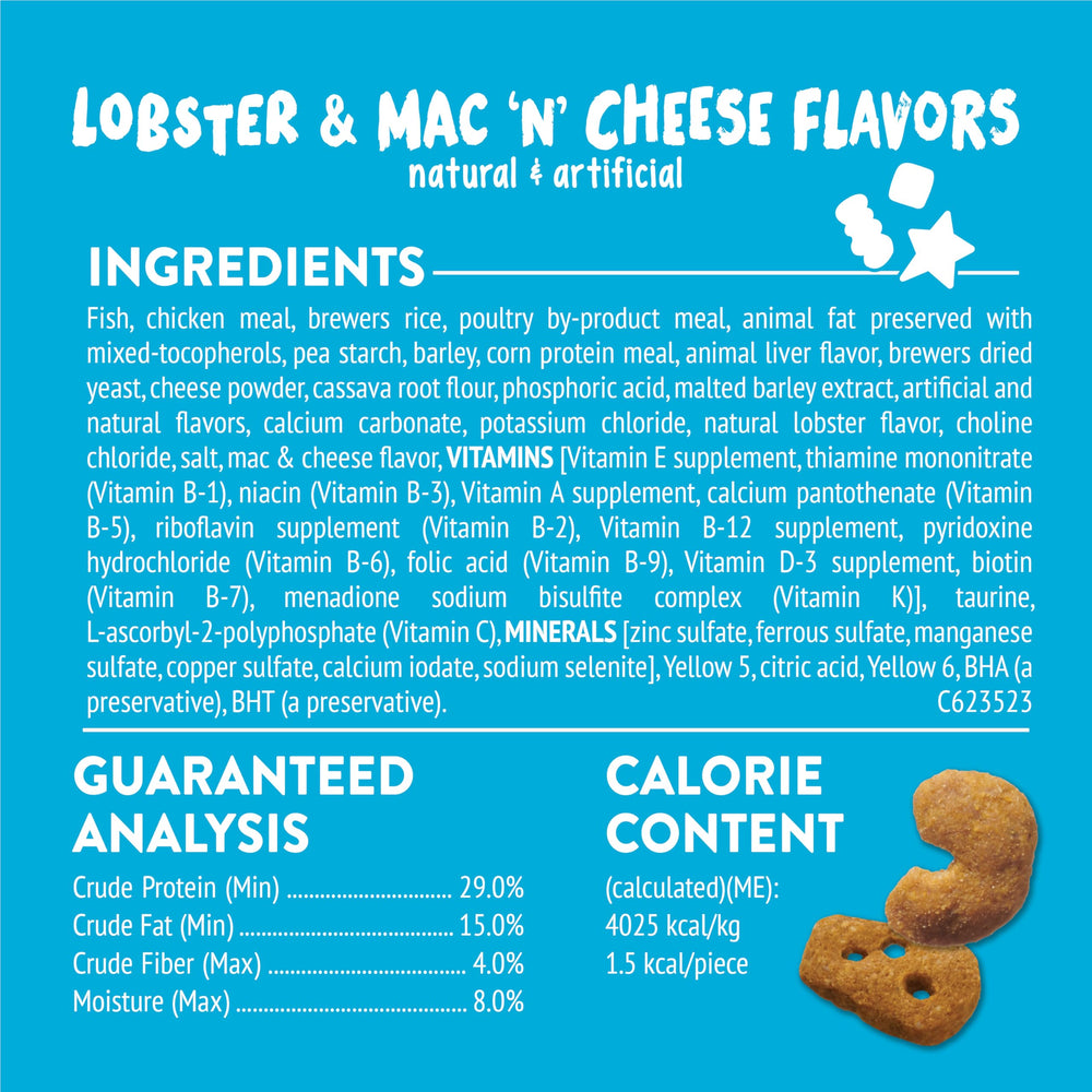 Friskies Langosta Mac N' Cheese: formas lúdicas para premiar.