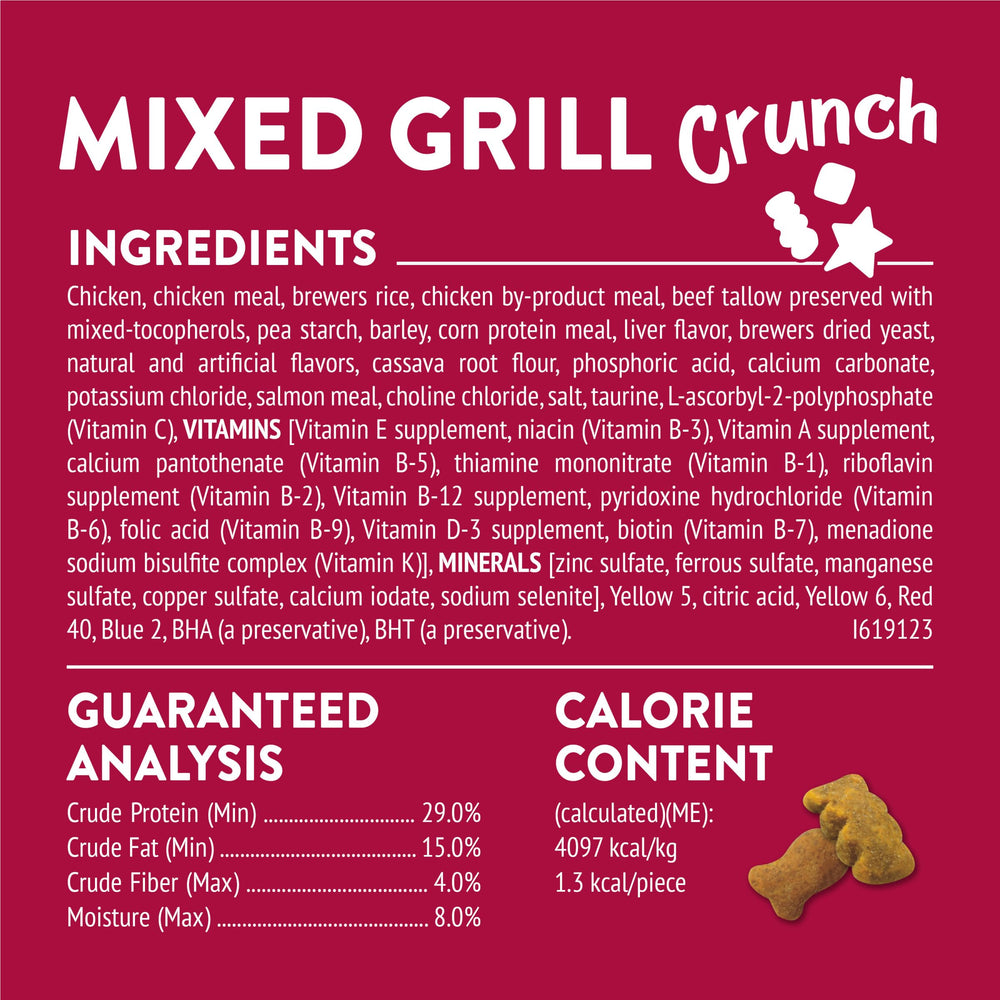 Friskies Party Mix Sabor Res y Salmón, sabor intenso para gatos exigentes.