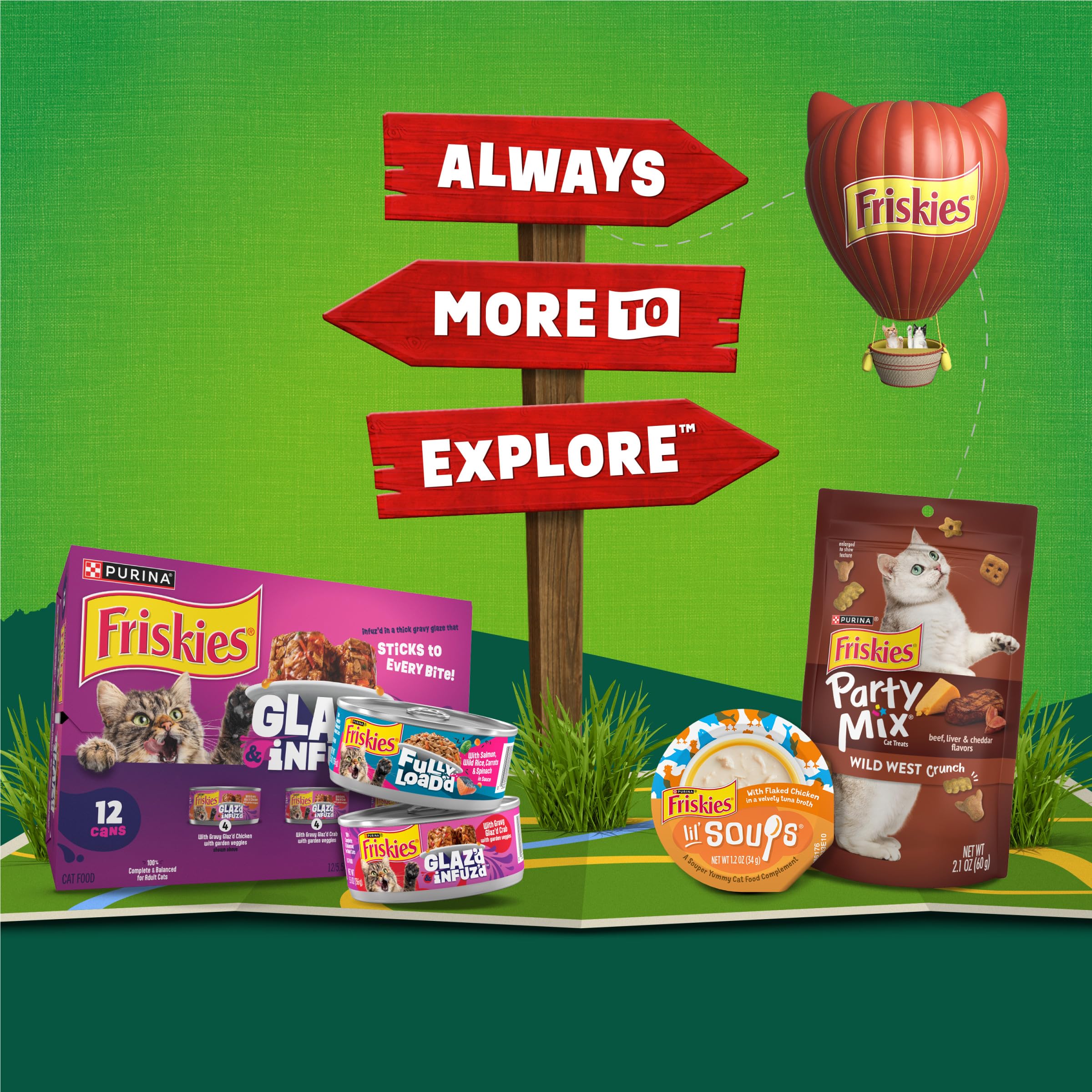 Friskies Party Pack’d sabor que suele conquistar a gatos exigentes.