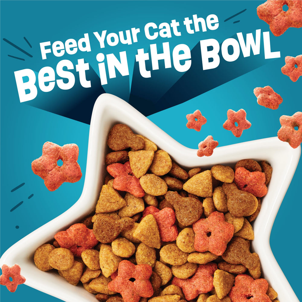 Friskies Party Pack’d mezcla de pollo-hígado-pavo para variedad sabrosa en cada comida.