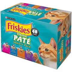 Friskies Paté clásico variedad 48 latas para comidas diarias y sabor suave