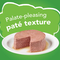 Friskies Paté Pollo Cena Lata: sabor suave y nutritivo para gatos adultos.