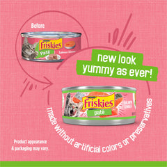 Friskies Pate Salmón Dinner, textura suave de pate para paladar delicado
