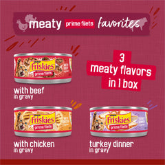 Friskies Filetes carnoso con salsa pavo, opción sabrosa para su plato.
