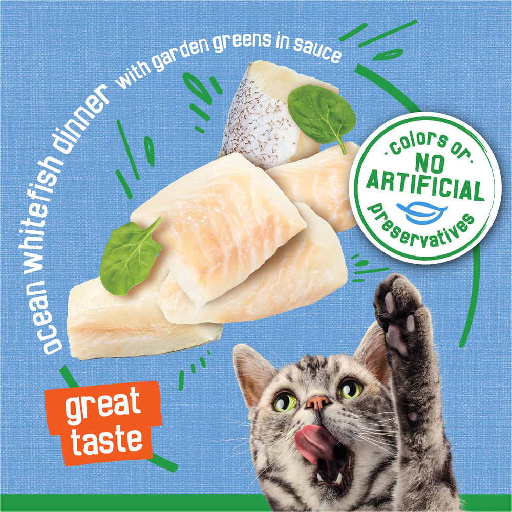 Friskies salsa-sabrosa-para-gatos enfatiza un sabor jugoso que muchos gatos disfrutan.