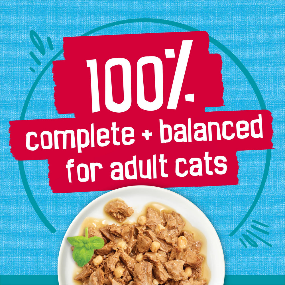 Friskies Tasty Treasures, paquete de 24 latas listo para el almacenamiento