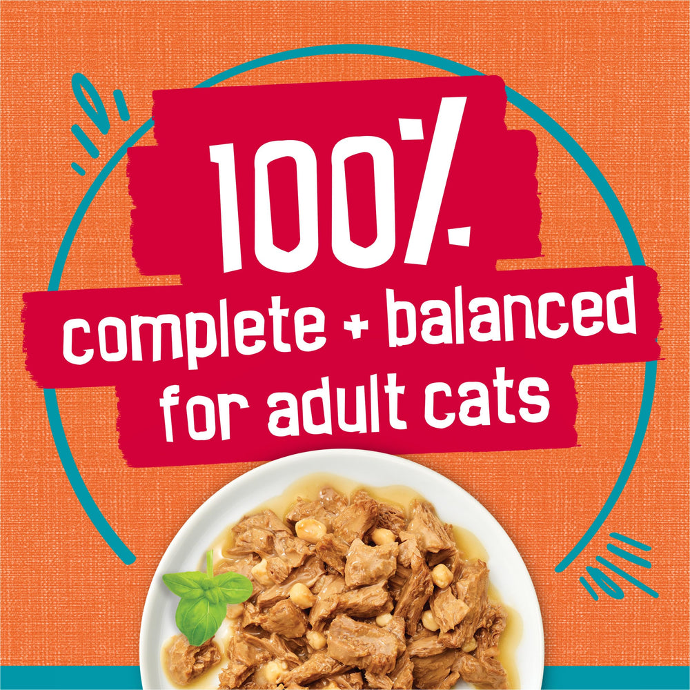 Friskies comida húmeda en salsa con sabor vieira para gatos