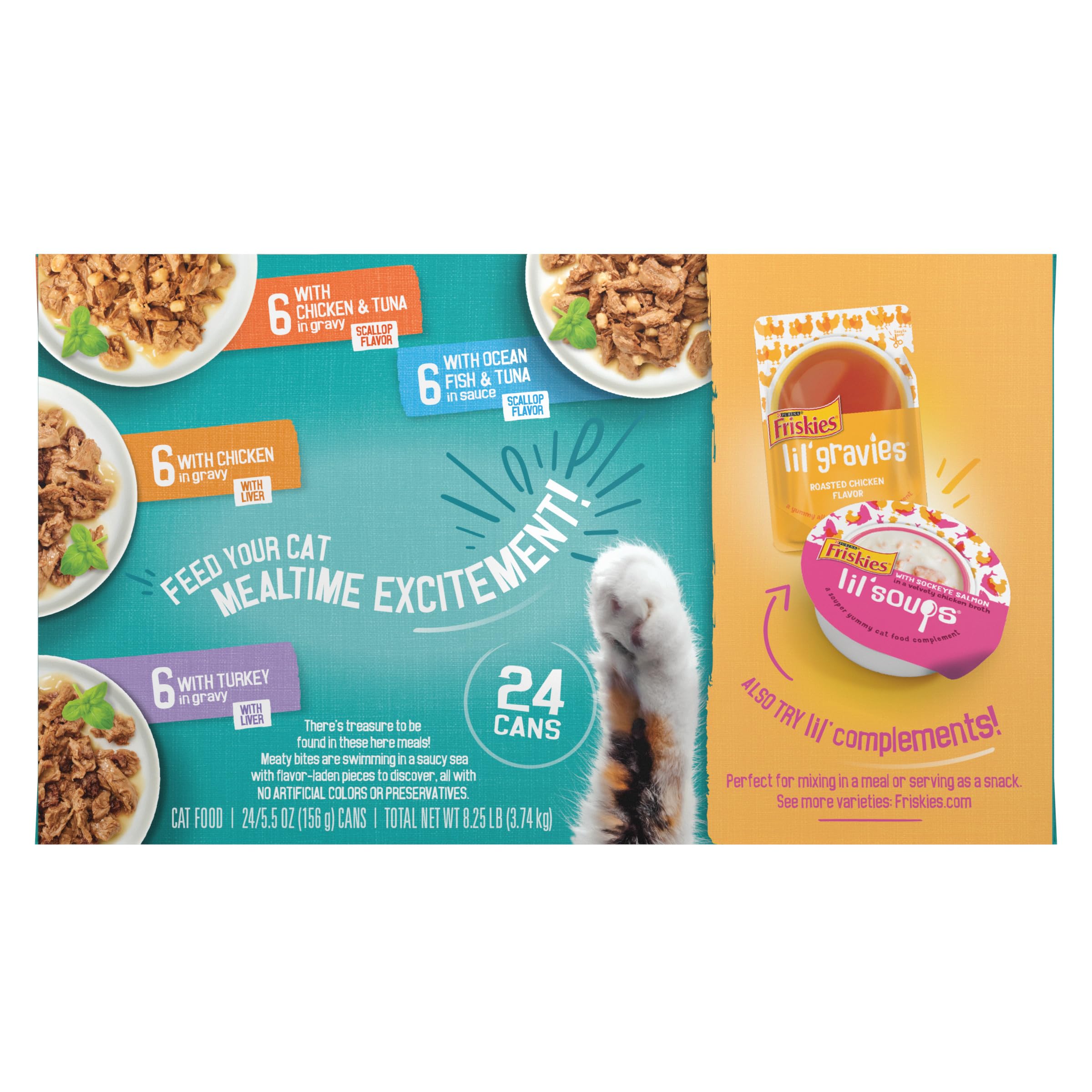 Friskies textura suave, lata 5.5 oz, ideal para comer con facilidad.