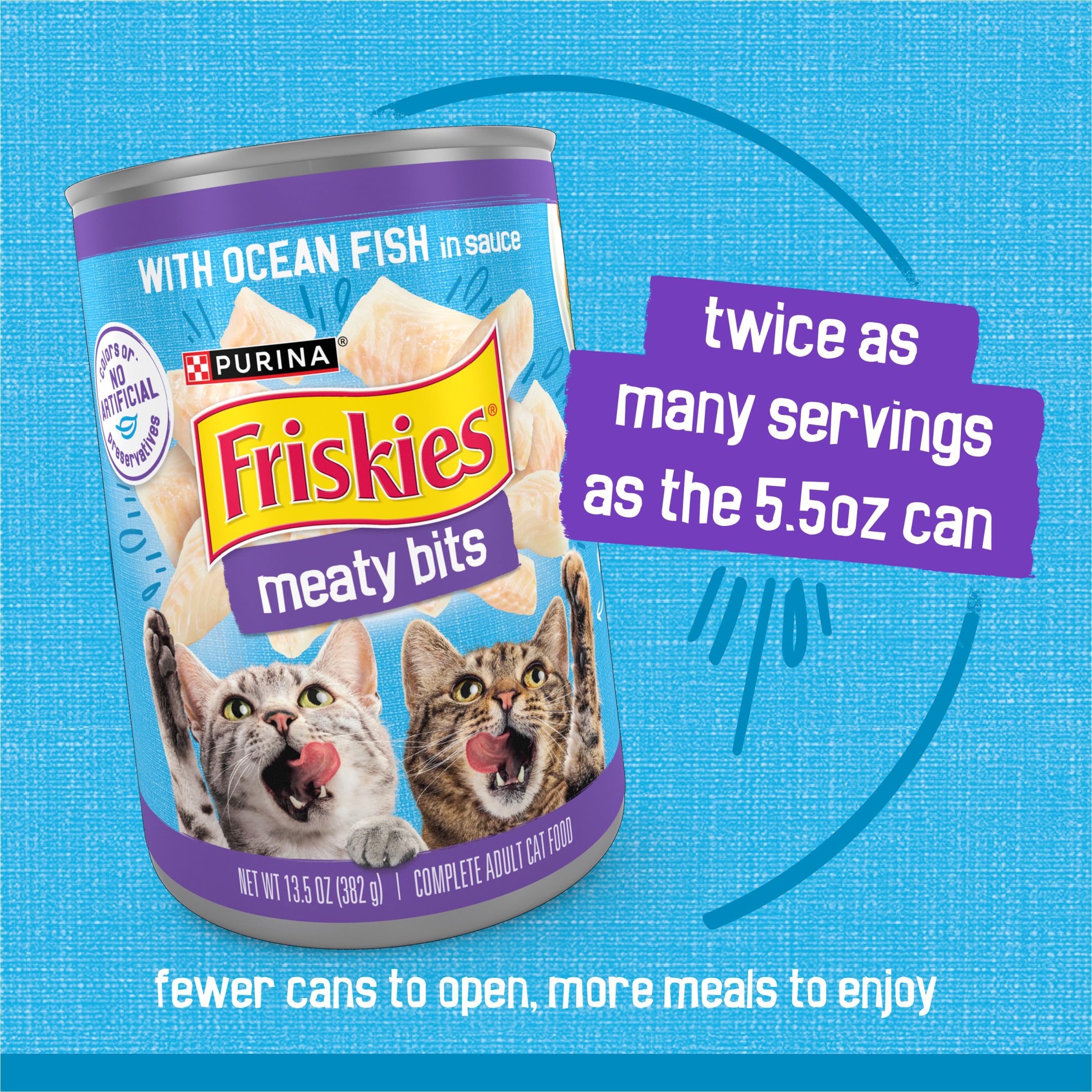 Friskies Trozos Carnosos, iconos de nutrición para gatos