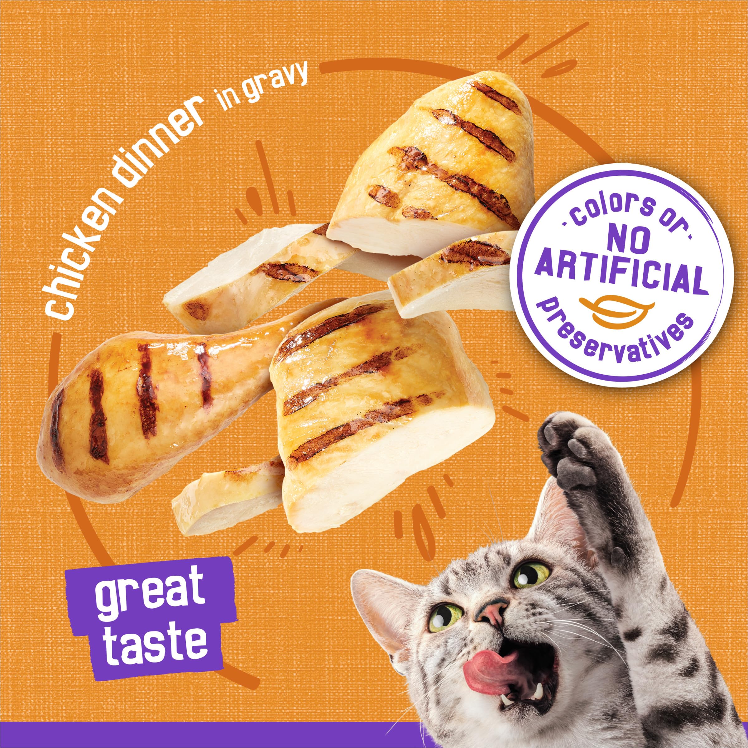 Friskies trozos de pollo en salsa para gatos multiples, comodidad para hogares con varios felinos.