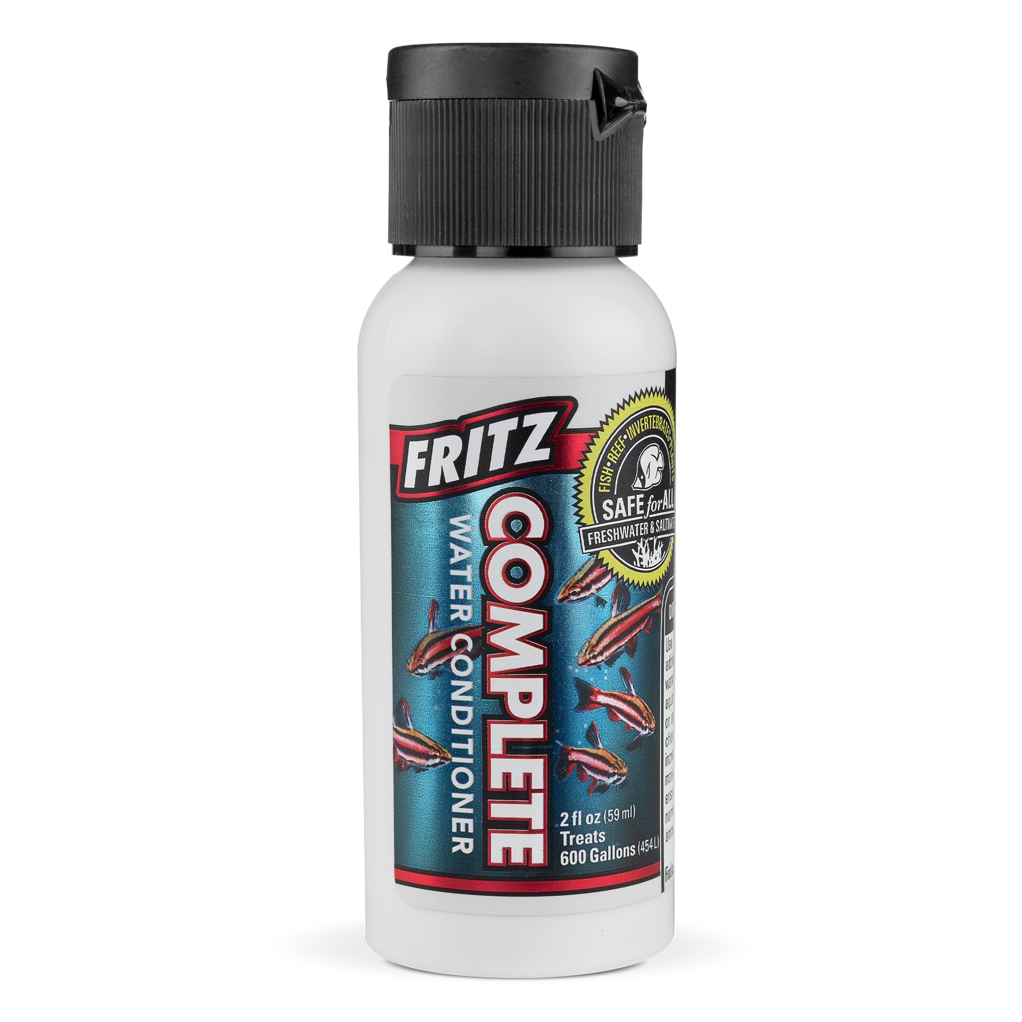 Fritz Aquatics Complete: botella de 2 oz para detoxificar cloro y metales en el agua