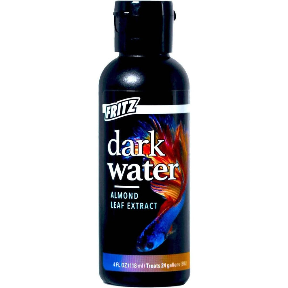 Fritz Aquatics Extracto de hojas de almendro indio, botella vertiendo, crea agua oscura natural para Bettas