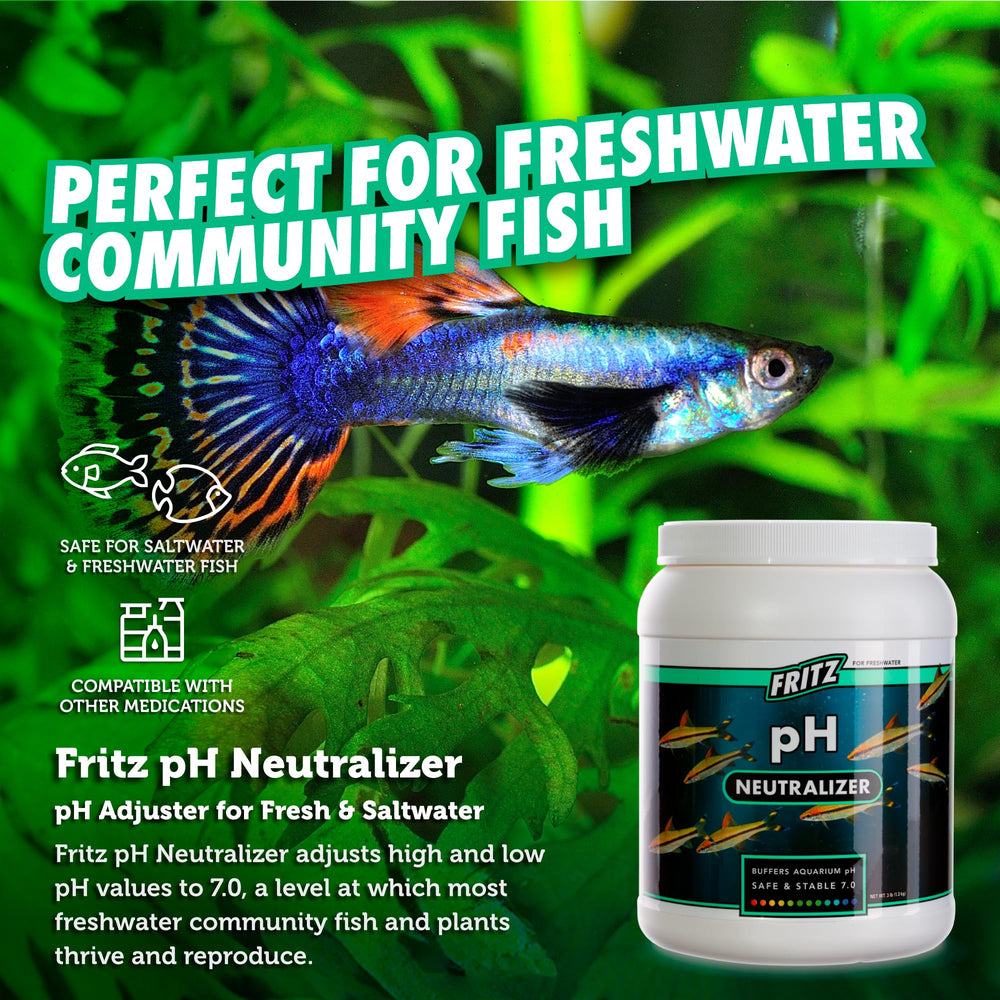 Fritz Aquatics Neutralizador de pH, elimina cloro y cloraminas para un acuario seguro