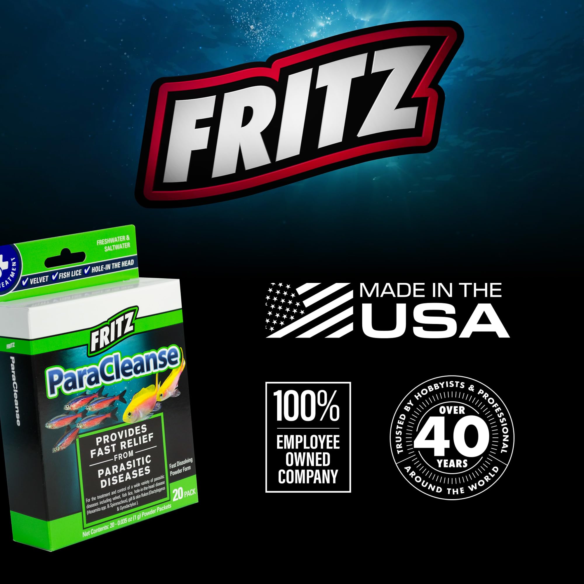 Fritz Aquatics ParaCleanse: indicaciones específicas para parásitos en peces
