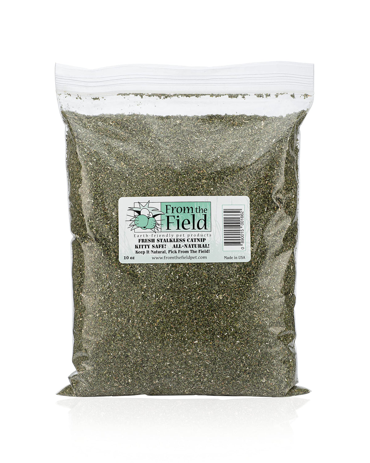 From The Field Hierba gatera, bolsa de 10 onzas, aroma fresco para rellenar juguetes y estimular juego.