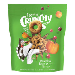 Fromm Crunchy Os Pumpkin Kran Pow, bolsa de galletas crujientes para perros, para premios durante el entrenamiento.