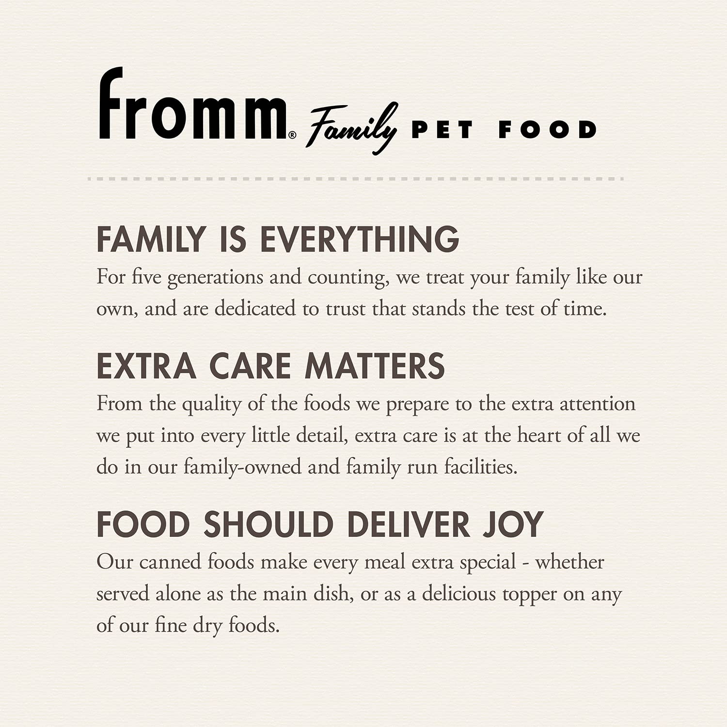Fromm paté húmedo: ideal como plato principal para perros.