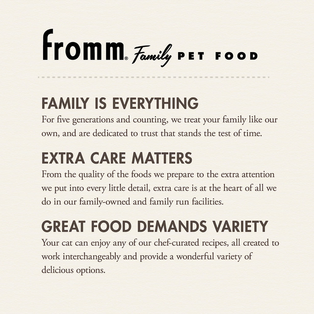 Fromm Four-Star Game Bird para gato, granulos de digestibilidad alta para gatos activos.