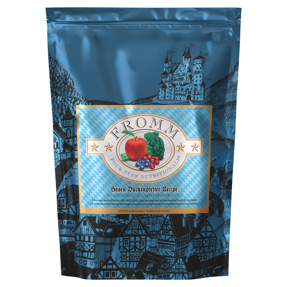 Fromm Four-Star Receta conejo y pato en bolsa 4 lb para perros