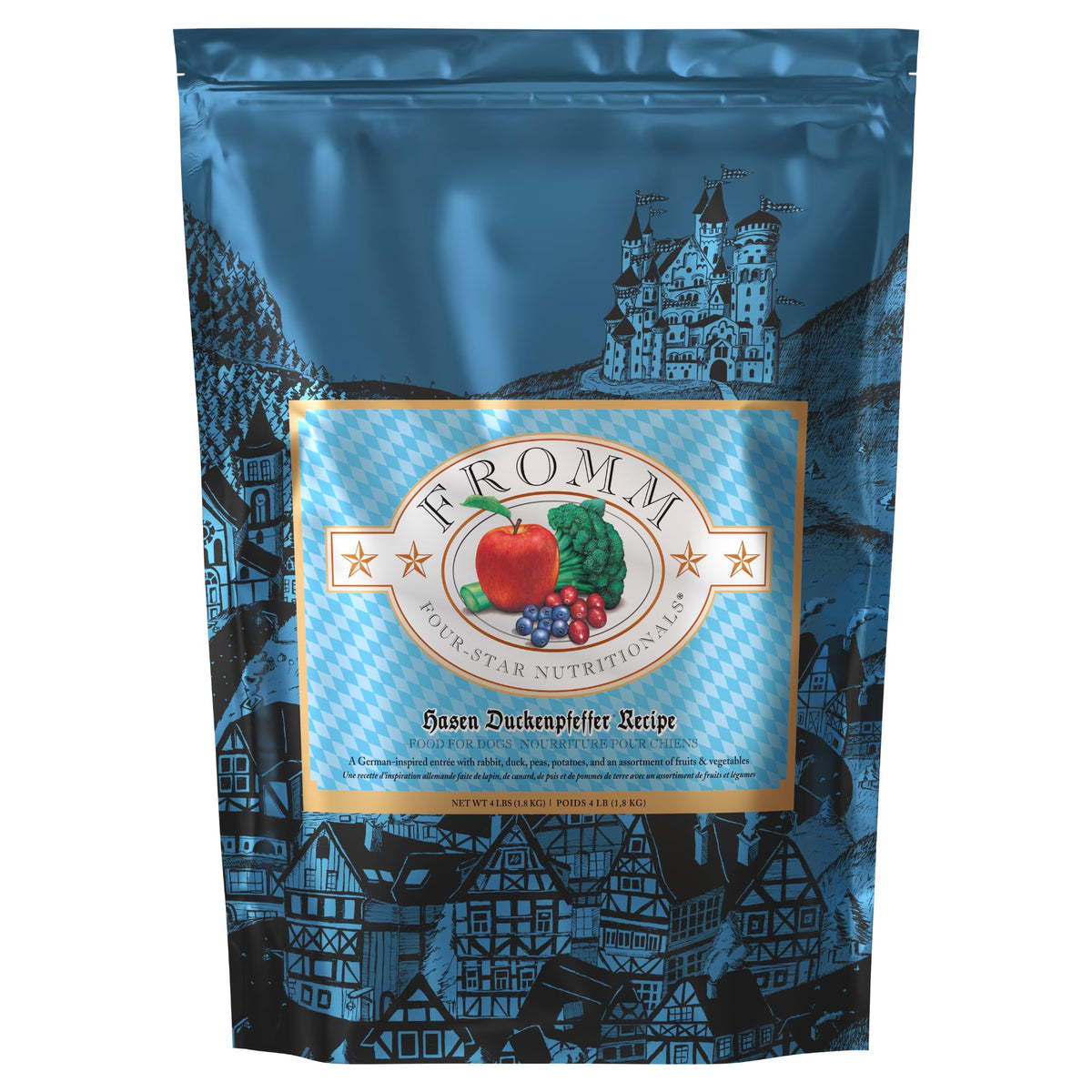 Fromm Four-Star Receta conejo y pato en bolsa 4 lb para perros