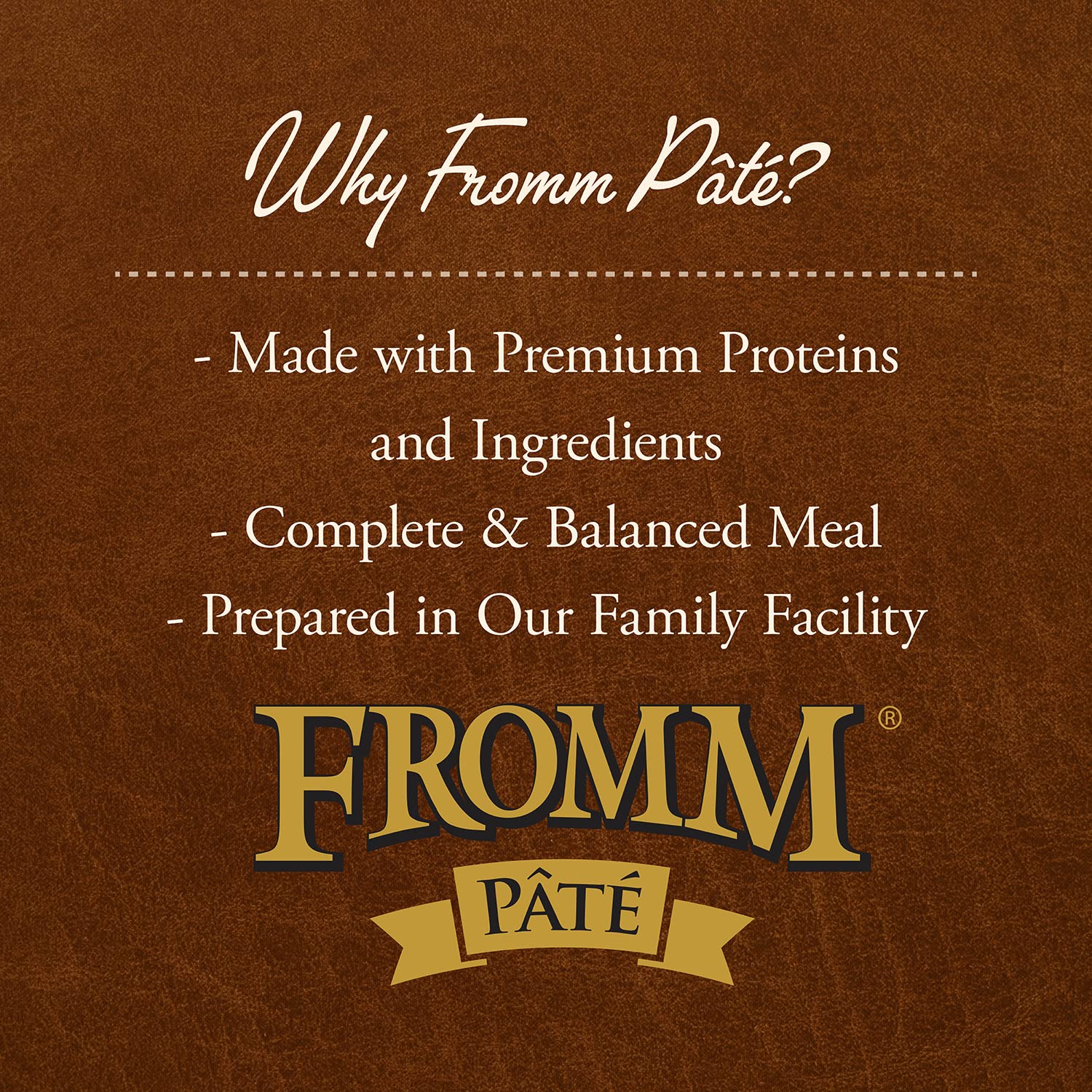 Fromm paté en lata: aroma apetecible y fácil de servir.