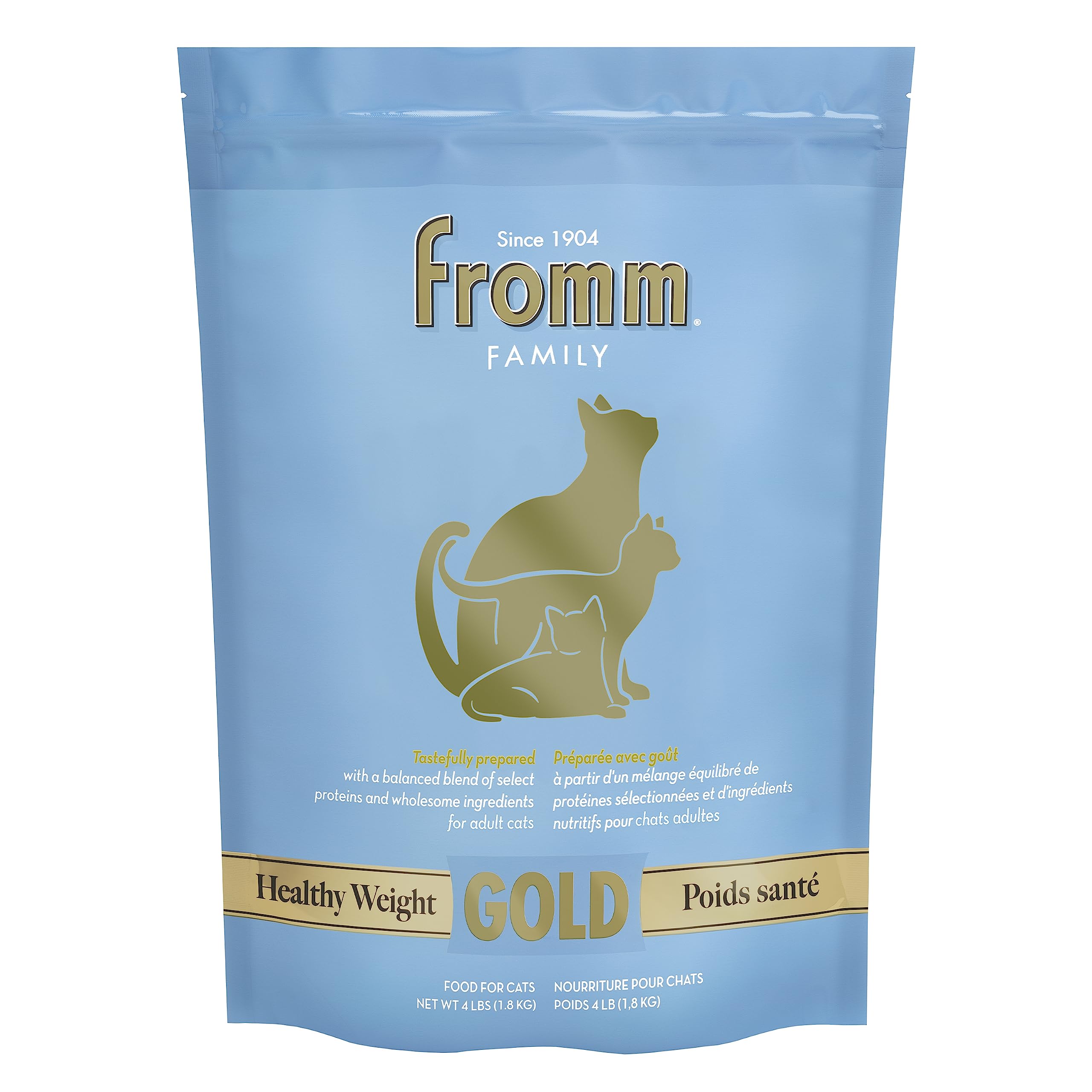 Fromm Peso Saludable Oro: bolsa de 4 lb lista para alimentar gatos