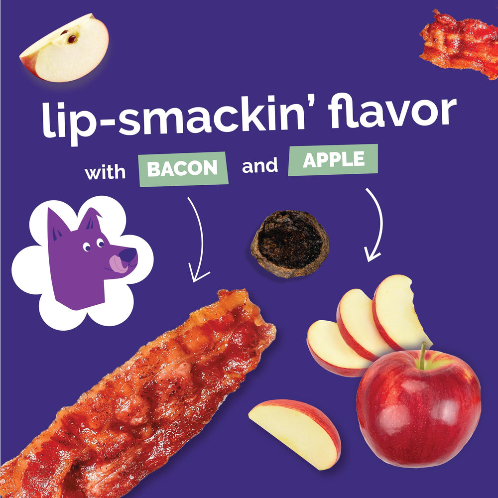 Snack en trozos Fruitables para perros activos, entrenamientos y juego.