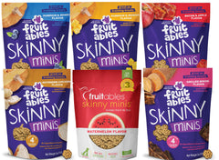 Fruitables Skinny Minis: paquete variedad para entrenamiento canino sabroso y práctico.