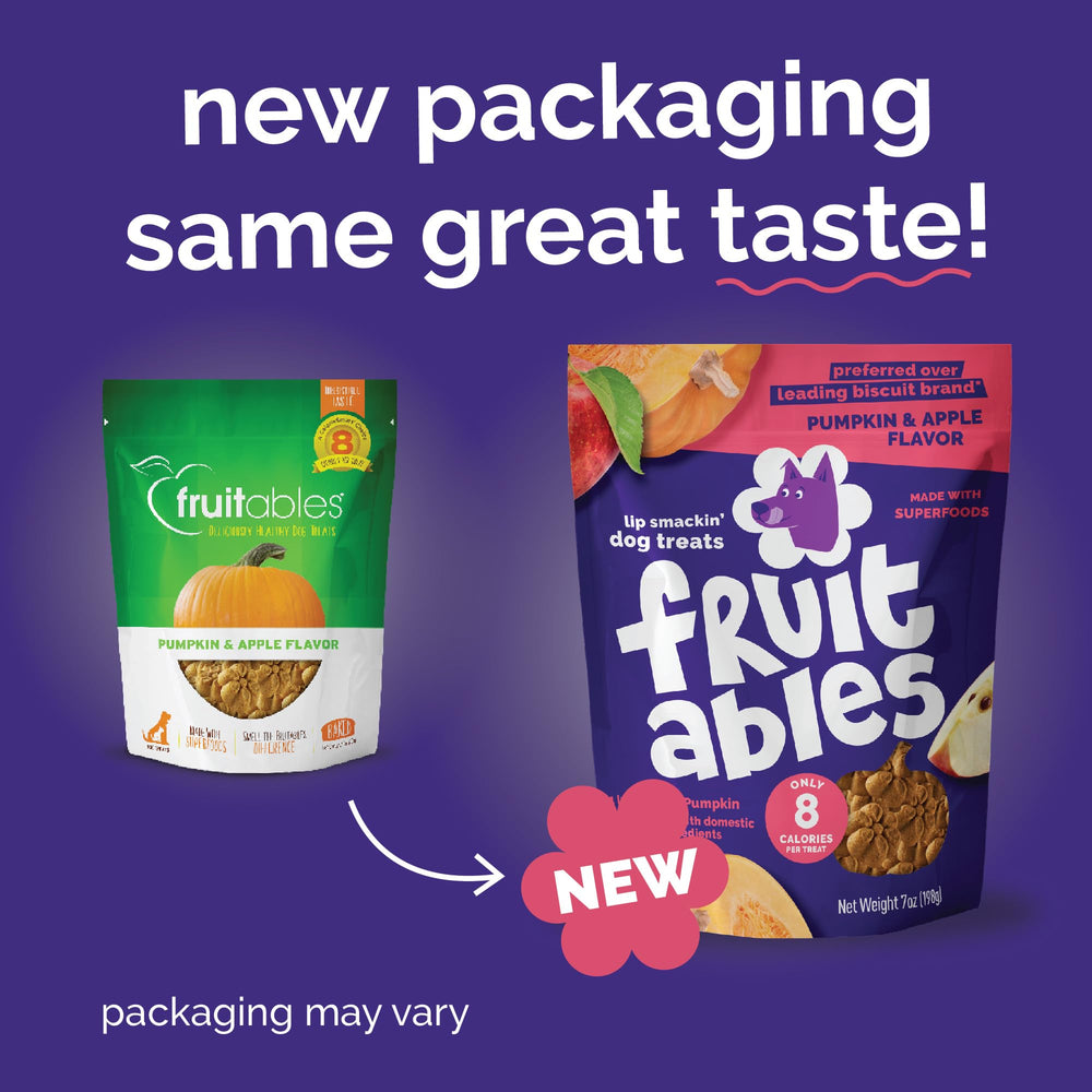 Fruitables pumpkin-apple crunch-treat close-up highlights crisp texture and flavor.