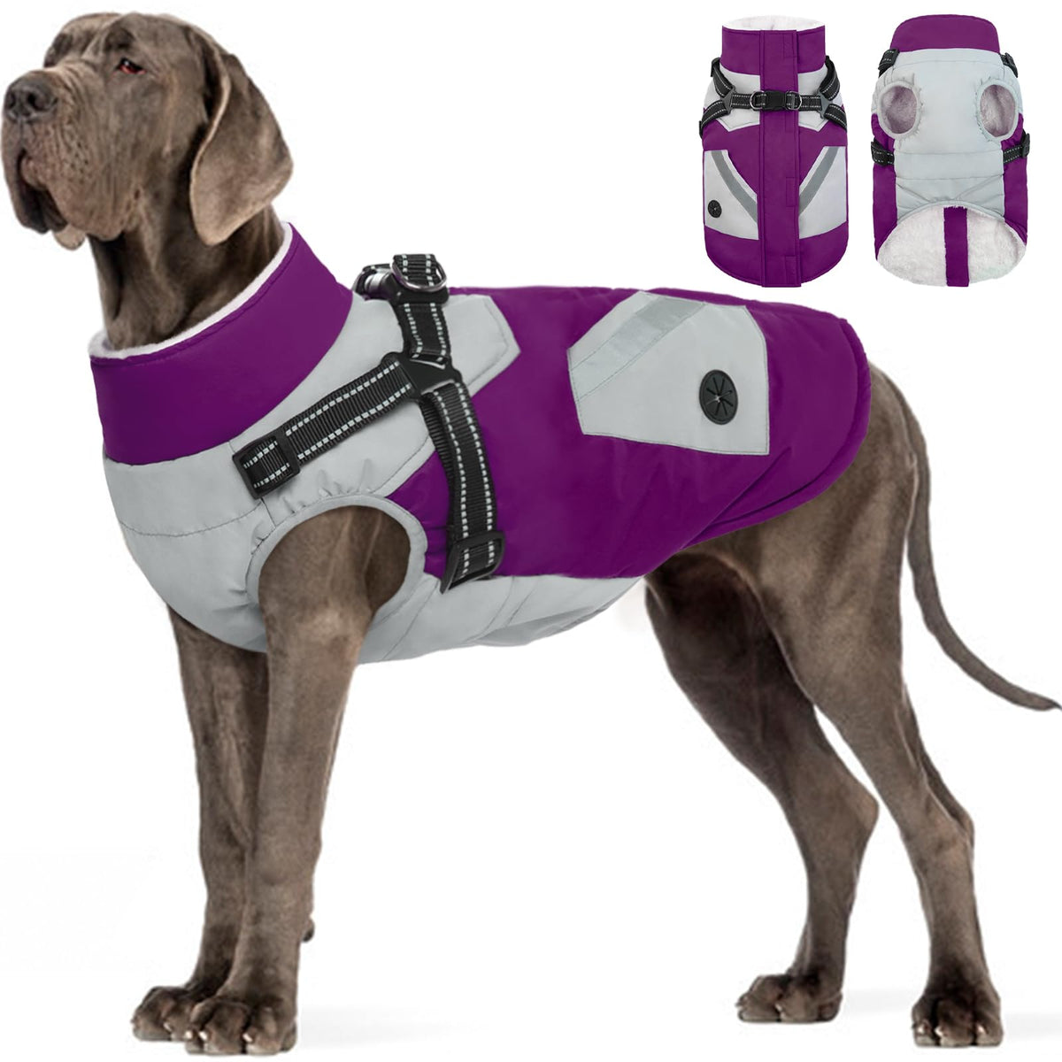 FUAMEY cazadora invierno ajuste-perfecto para perros grandes durante paseos.