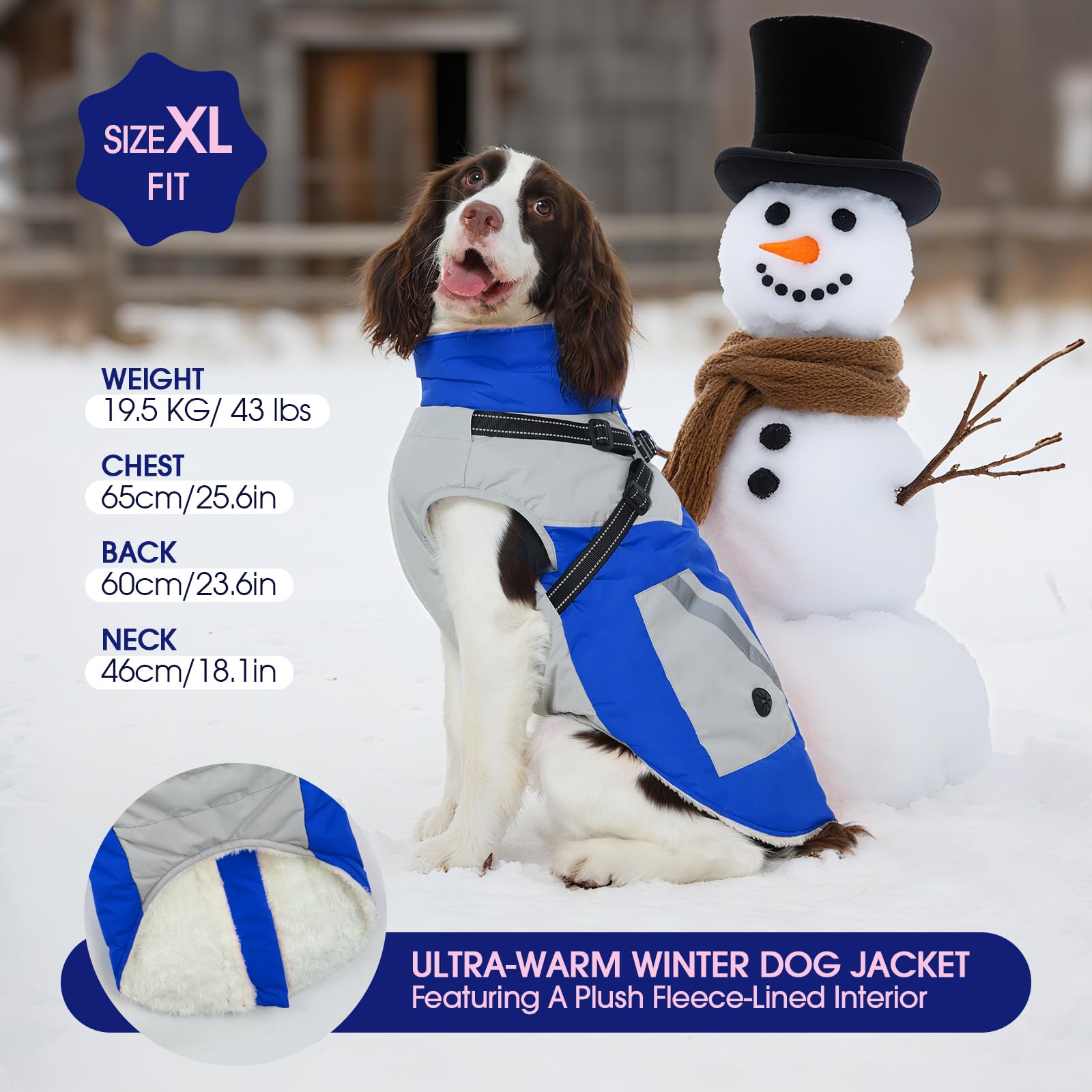 FUAMEY exterior impermeable chaqueta para perro, protege contra lluvia y nieve.