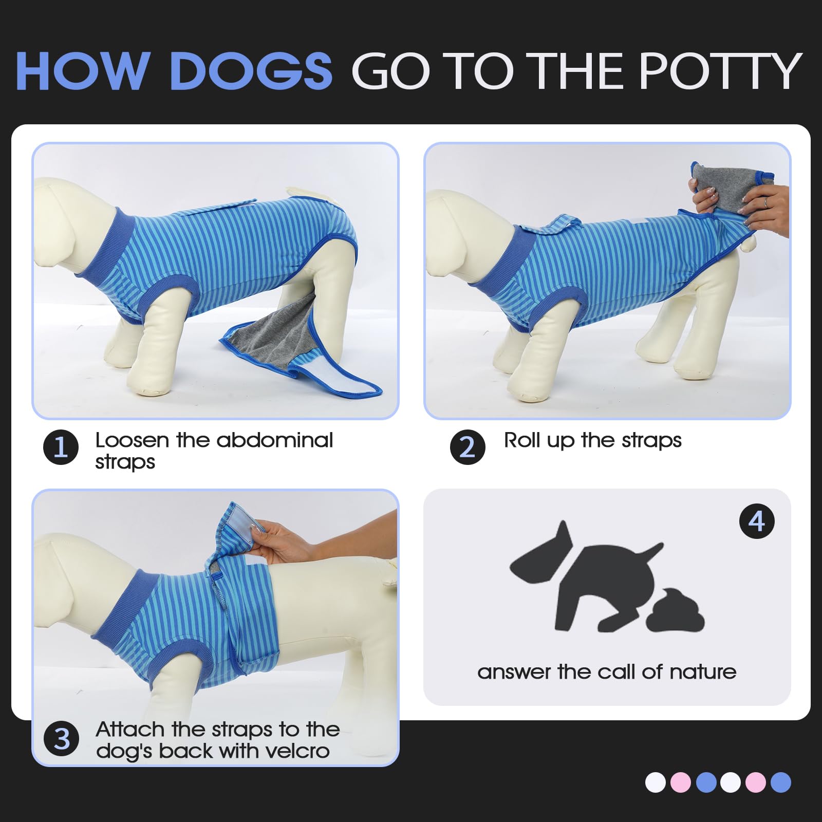 FUAMEY diseño práctico facilita ponérselo y quitarlo sin irritar al perro.