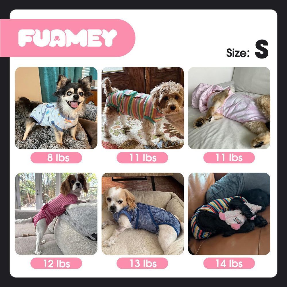 FUAMEY prenda de recuperación para perros con pañales, ayuda a control diario.