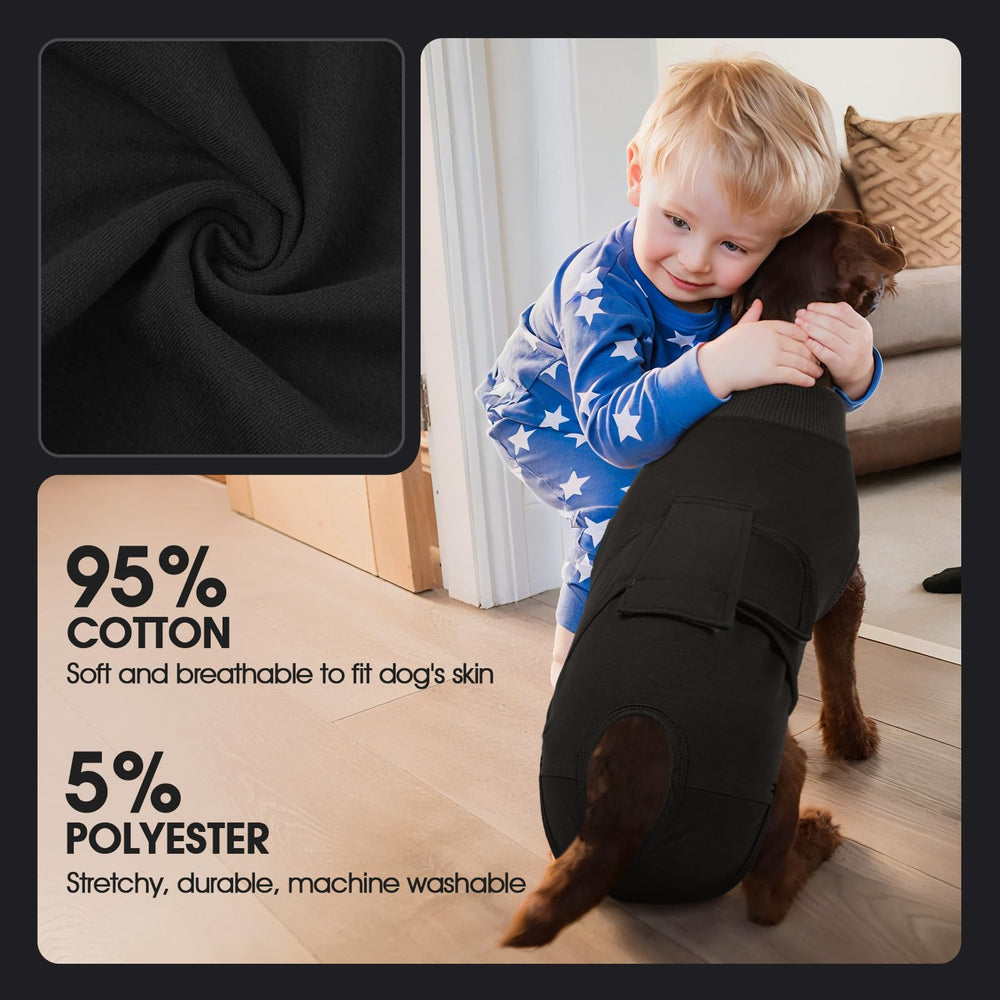 FUAMEY traje recuperación para perros, ideal para interiores y exterior manteniendo limpieza.