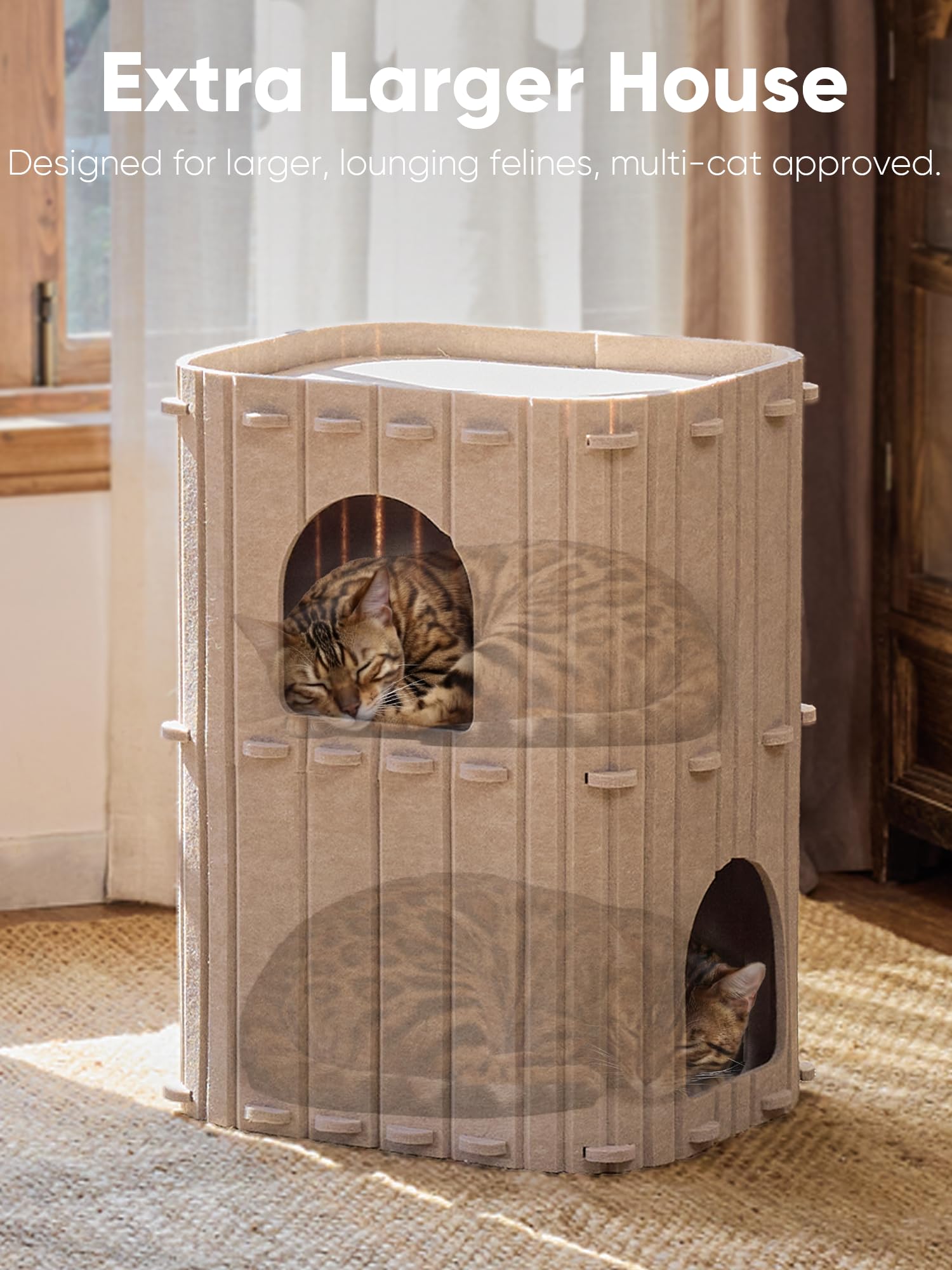 FUKUMARU casa-gato-entrada-doble: facilita juego en grupo.