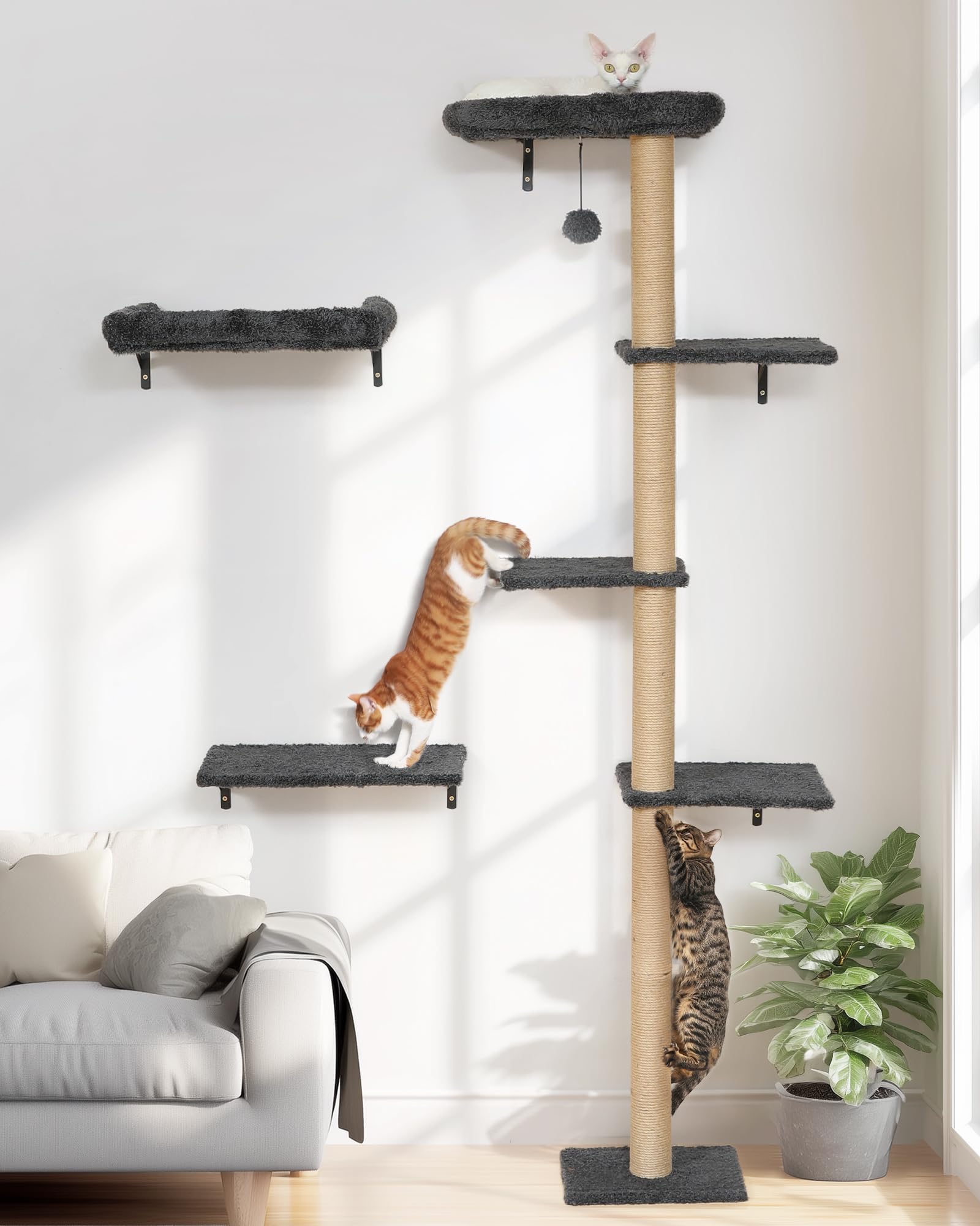 FUKUMARU estanterias-pared-gato-durables para juego y descanso seguros.