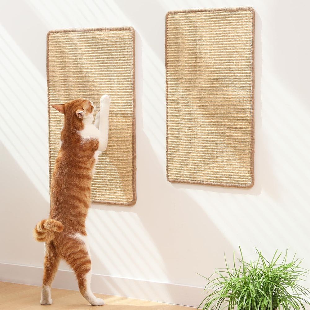 FUKUMARU estera rascadora de sisal natural para gatos, ideal para rascar y jugar.