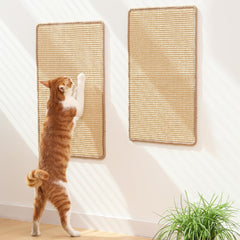 FUKUMARU estera rascadora de sisal natural para gatos, ideal para rascar y jugar.